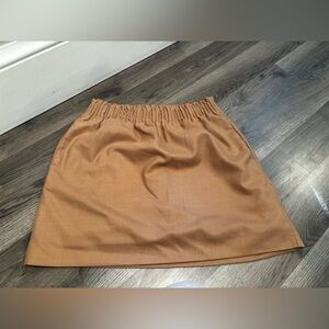 J. Crew Camel Mini Skirt wool blend fall neutral minimalist short size 6